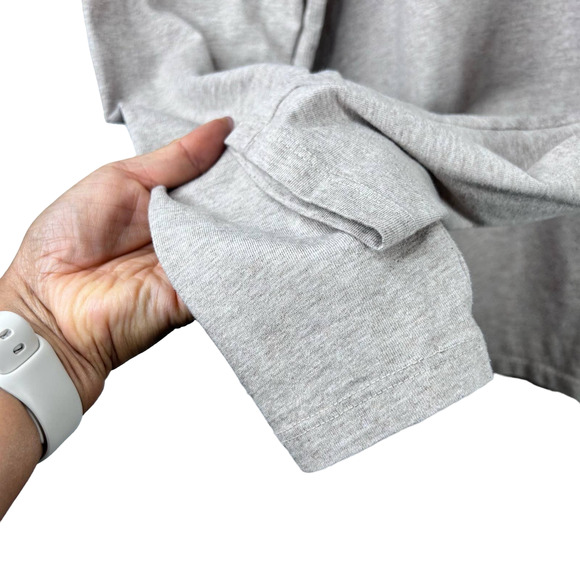 Life is Good Tan Ice Hockey Theme V-Neck Long Sleeve T-shirt Womens Large - Picture 7 of 11